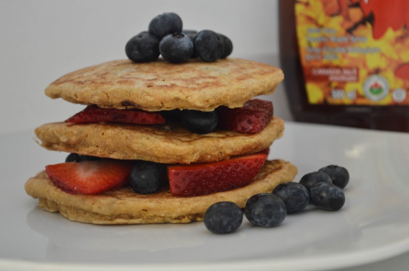 Whole Wheat Blueberry Pancakes