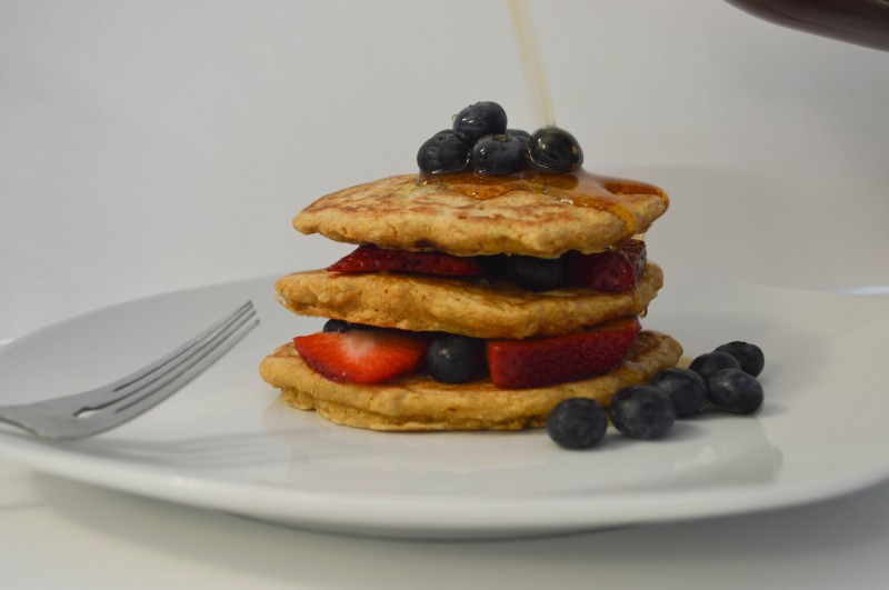 Whole Wheat Blueberry Pancakes