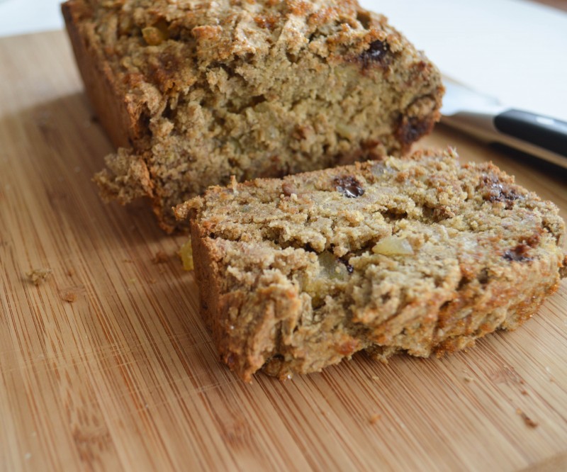 Gluten Free Banana Bread with Chocolate and Ginger