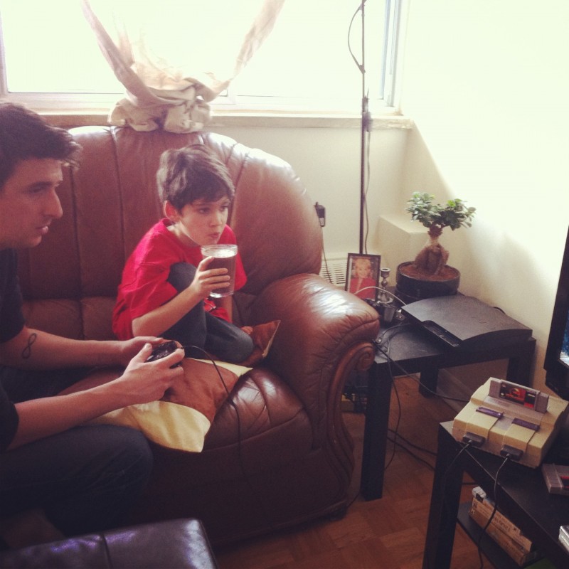 Sammy and Mark playing video games