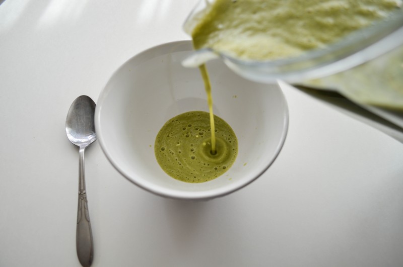 Sweet Pea Soup with Minty Cashew Cream