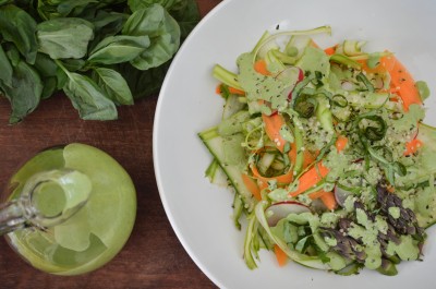 Hippie Goddess Salad Dressing + Shaved Spring Salad