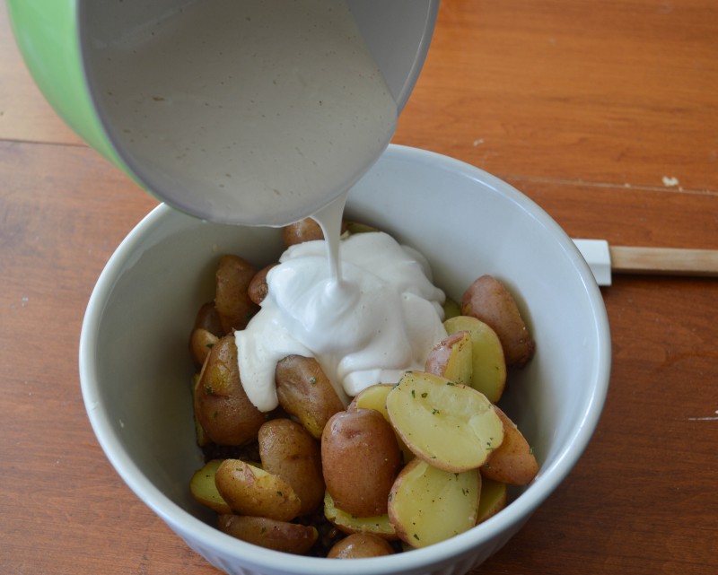 French Inspired Creamy Lentil Potato Salad