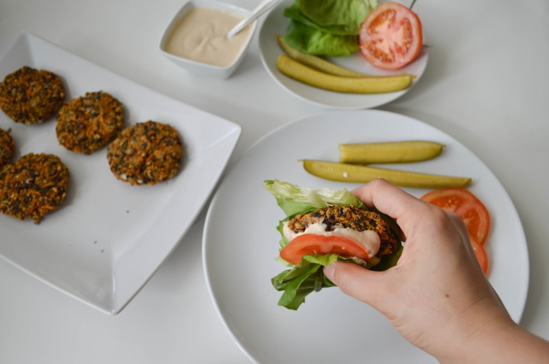 Smoky Black Bean Burgers {Vegan & Gluten Free} These black bean burgers are made with whole foods and simple to make for any level cook. Baked verses fried makes this burger a more healthful choice.