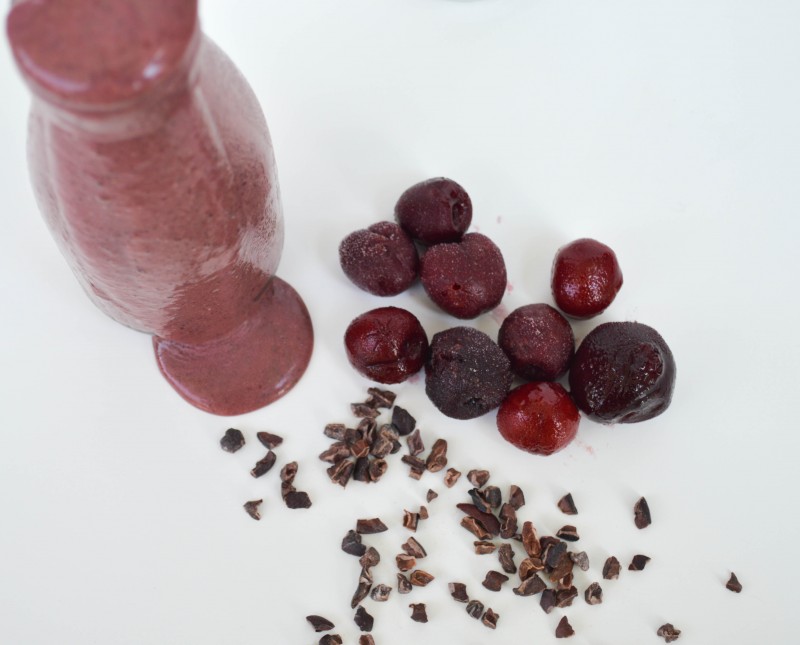 Sprouts & Chocolate: Raw Chocolate Cherry Milkshake. Take on the loved Chocolate Cherry Garcia Ice Cream but a million times better for you! A sweet treat with all the nutritional benefits of raw chocolate and antioxidant rich cherries. 