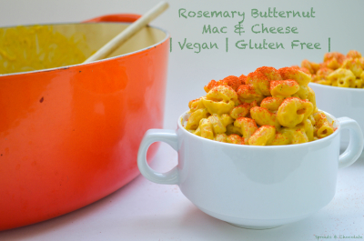 Sprouts & Chocolate: Rosemary Butternut Mac & Cheese {Vegan & Gluten-Free}