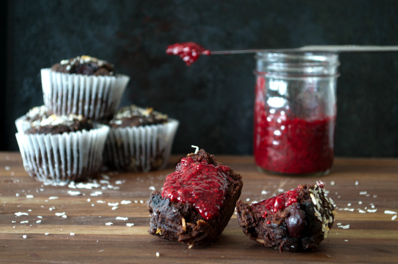 Sprouts & Chocolate: One-Bowl Gluten Free Chocolate Cherry Muffins