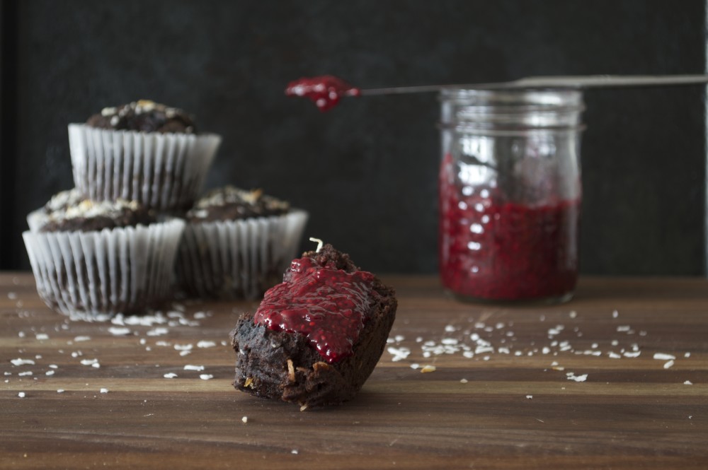 Sprouts & Chocolate: One-Bowl Gluten Free Chocolate Cherry Muffins