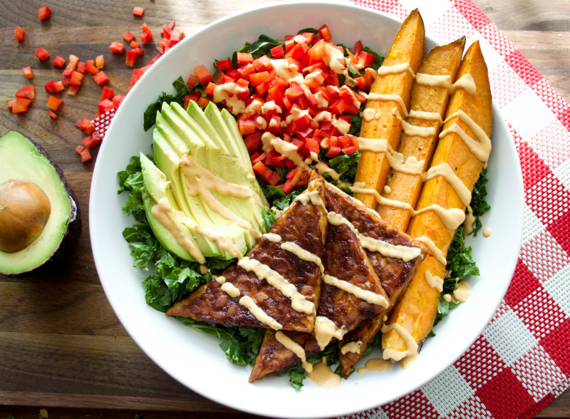 Sprouts & Chocolate: Big Ol' Texas Bowl with Nut-Free Vegan Nacho Cheese. Vegan, gluten free and nut free.