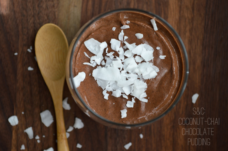 Sprouts & Chocolate: Coconut-Chai Chocolate Pudding. Vegan, gluten-free and mostly raw. #vegan #sproutsandchocolate