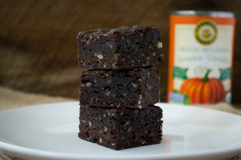 vegan gluten free pumpkin spice chocolate brownie recipe