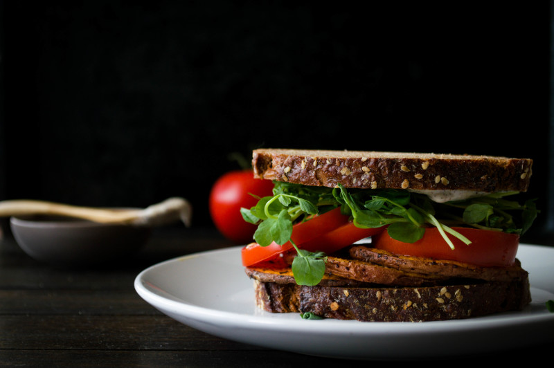 sweet potato vegan sandwich sumac