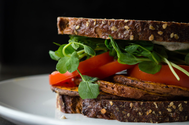 sweet potato vegan sandwich sumac