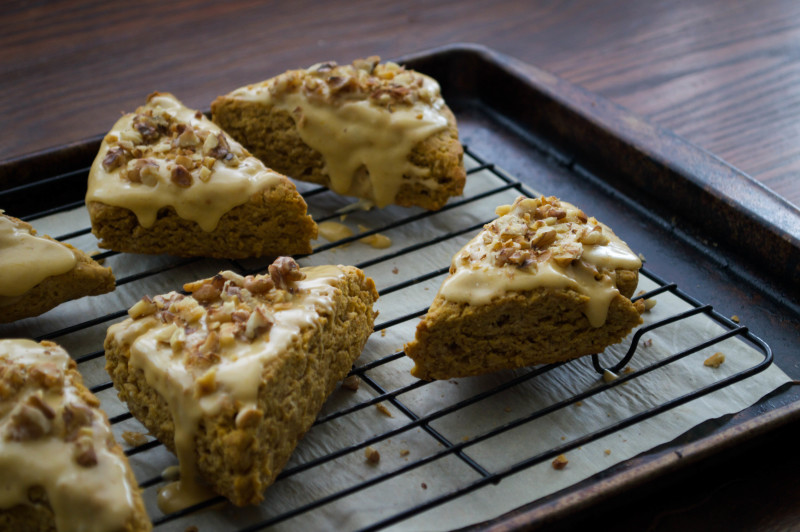 Vegan & GF Pumpkin Walnut Scones